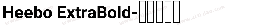 Heebo ExtraBold字体转换